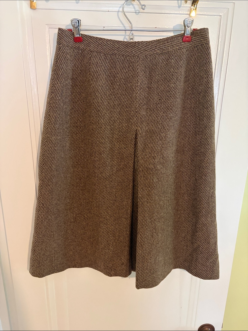 Evan Picone Brown Tweed A-Line Skirt WOOL VINTAGE